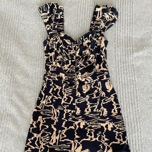 Marc Jacobs print dress, navy and beige